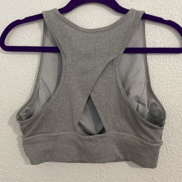 JoyLab- Grey high neck line cross cross back sports bra size large - Picture 2 of 5
